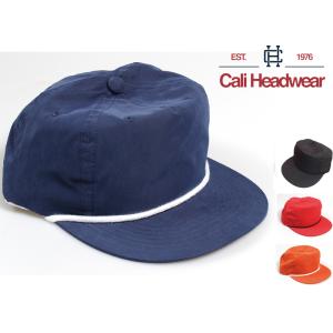 Cali Headwear カリヘッドウェア ナイロン キャップ メンズ 芯なし 5 Panel Nylon Cap w/Cord NY02