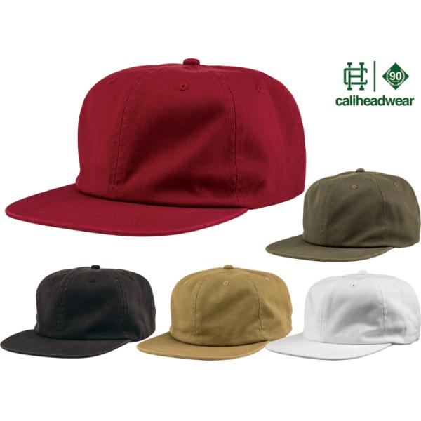 Cali Headwear カリヘッドウェア キャップ メンズ フラットバイザー 芯なし 6 pan...