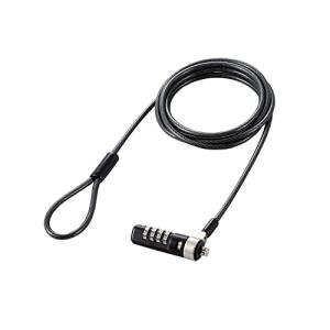 エレコム ESL-38 セキュリティワイヤー 首振り90度 4連ダイヤル錠