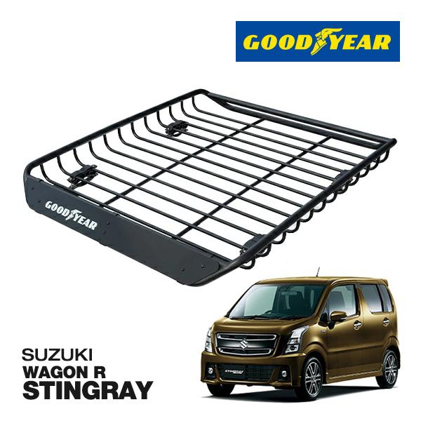 GOODYEAR 正規品 スチール ルーフラック MEGA PRO ルーフキャリア ブラック 134...