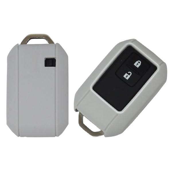 スズキ シリコンキーカバー/グレー ジムニー、スペーシアギア、スイフト、クロスビー 他