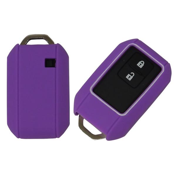 スズキ シリコンキーカバー/パープル ジムニー、スペーシアギア、スイフト、クロスビー 他