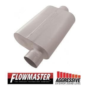 FLOW MASTER / フローマスター 40 デルタ フロー マフラー #943041 Offset in 3.00"/Center out  3.00" - Aggresive Sound｜californiacustom