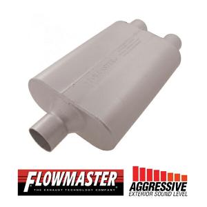 FLOW MASTER / フローマスター 40 デルタ フロー マフラー #9424422 Center in 2.25"/Dual out  2.25" - Aggresive Sound｜californiacustom