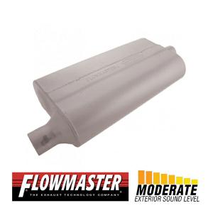 FLOW MASTER / フローマスター 50 デルタ フロー マフラー #942051 Offset in 2.00"/Center out  2.00" - Moderate Sound｜californiacustom