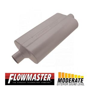 FLOWMASTER ブラックマフラー スチール製 FLOW MASTER / フローマスター スーパー 50 マフラー #52557
