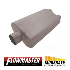 FLOW MASTER / フローマスター 50 デルタ フロー マフラー #9430502 Center in 3.00"/Dual out  2.50" - Moderate Sound｜californiacustom