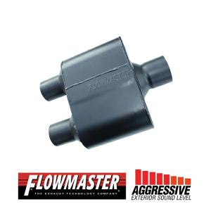 FLOW MASTER / フローマスター スーパー 10 マフラー 409S #8430152 Center in 3.00"/Dual out  2.50" - Aggresive Sound｜californiacustom