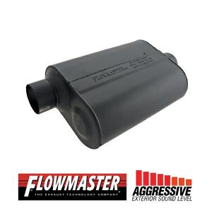 FLOW MASTER / フローマスター スーパー 40 マフラー #952546 Offset in 2.50"/Center out  2.50" - Aggresive Sound｜californiacustom