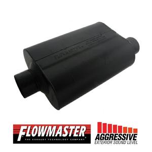 FLOW MASTER / フローマスター スーパー 40 マフラー #953047 Center in 3.00"/Offset out  3.00" - Aggresive Sound｜californiacustom