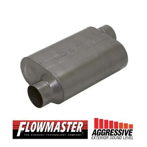 FLOW MASTER / フローマスター スーパー 40 マフラー #853548 Offset in 3.50"/Offset out  3.50" - Aggresive Sound｜californiacustom