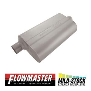 FLOW MASTER / フローマスター スーパー 50 マフラー #52556 Offset in 2.50"/Center out  2.50" - Mild Sound｜californiacustom