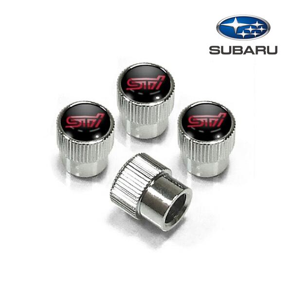 USスバル純正 エアバルブキャップ STIロゴ レガシィ|アウトバック|インプレッサ|WRX STI...
