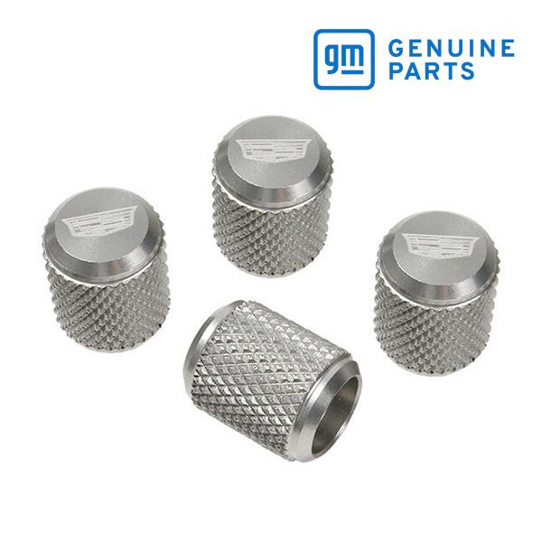 GM純正 エアバルブキャップ キャデラックロゴ入り シルバー 4PC G0438364 キャデラック...