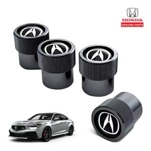 USホンダ純正 エアバルブキャップ 1台分 4個セット ブラック Hロゴ