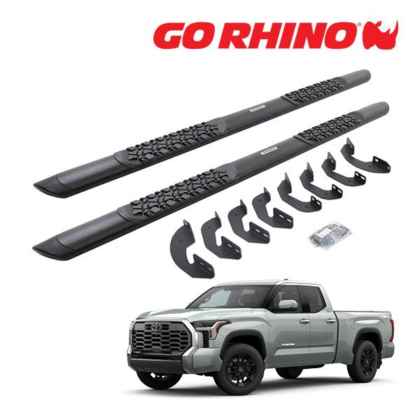 【GO RHINO 正規品】Vシリーズ V3 アルミニウム サイドステップ 5インチ テクスチャーブ...