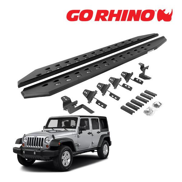 【GO RHINO 正規品】RB20 スリム ランニングボード サイドステップ テクスチャーブラック...