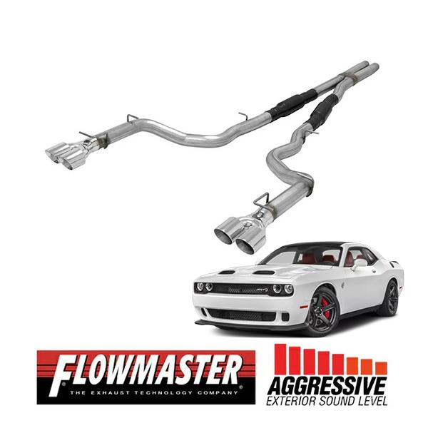 FLOWMASTER 正規品 アウトローキャタバックエキゾーストシステム 15-16y チャレンジャ...