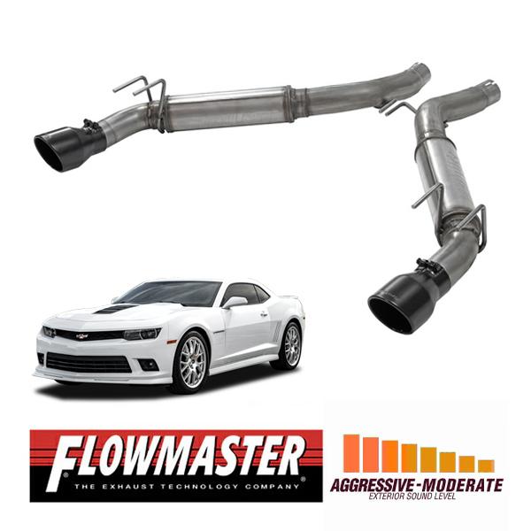 FLOWMASTER 正規品 フローFXアクスルバックエキゾーストシステム 10-15y カマロ?6...