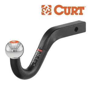 CURT 正規品 トレーラーヒッチ用 2インチヒッチボール付 ユーロマウント 1.25インチ角 45582 ヒッチボールマウント 3/4インチドロップ｜californiacustom