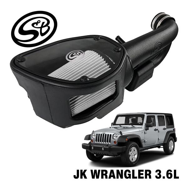 S&amp;B 正規品 ジープ JK ラングラー コールドエアーインテーク インテイク キット 乾式 ホワイ...