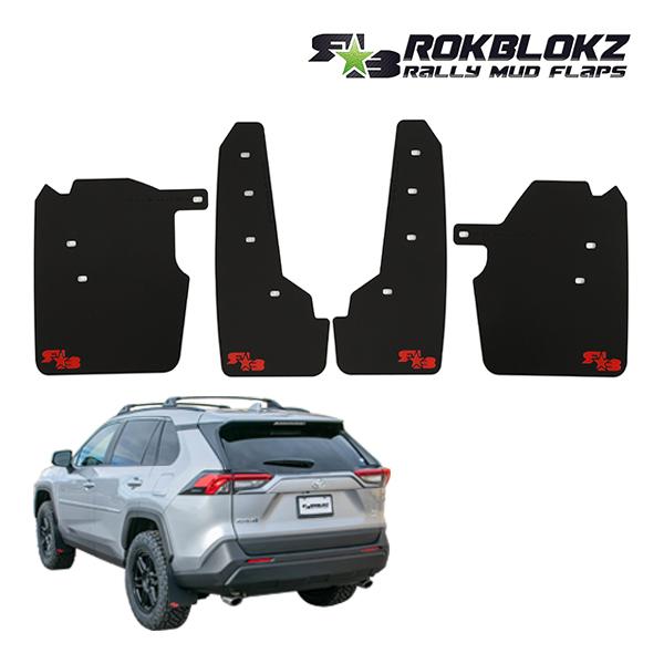ROKBLOKZ 正規品 マッドフラップ 泥除け マッドガード ブラック 1台分 4枚セット レッド...