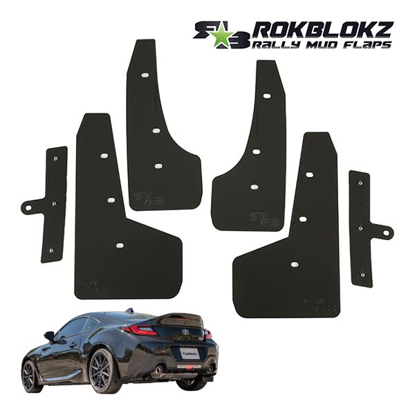 ROKBLOKZ 正規品 マッドフラップ 泥除け マッドガード ブラック 1台分 4枚セット ロゴ入...