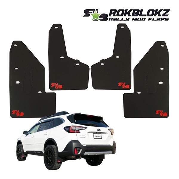 ROKBLOKZ 正規品 マッドフラップ 泥除け マッドガード ブラック 1台分 4枚セット レッド...