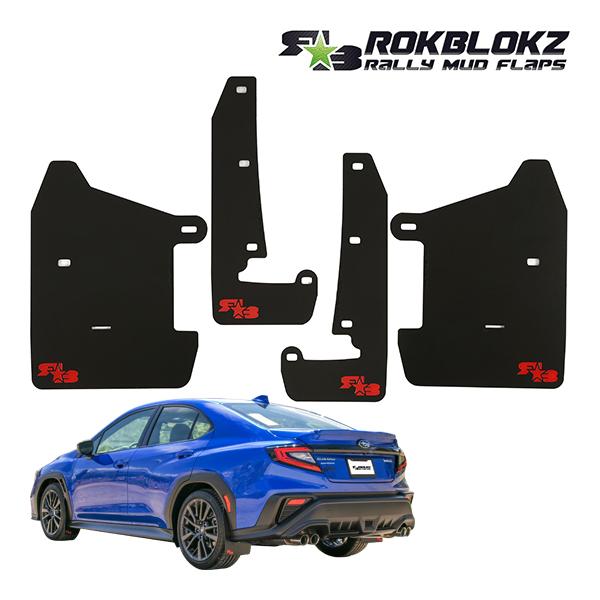 ROKBLOKZ 正規品 マッドフラップ 泥除け マッドガード ブラック 1台分 4枚セット レッド...