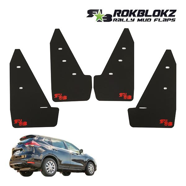 ROKBLOKZ 正規品 マッドフラップ 泥除け マッドガード ブラック 1台分 4枚セット レッド...