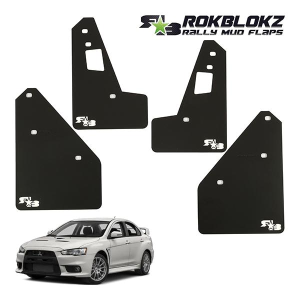 ROKBLOKZ 正規品 マッドフラップ 泥除け マッドガード ブラック 1台分 4枚セット ロゴ入...
