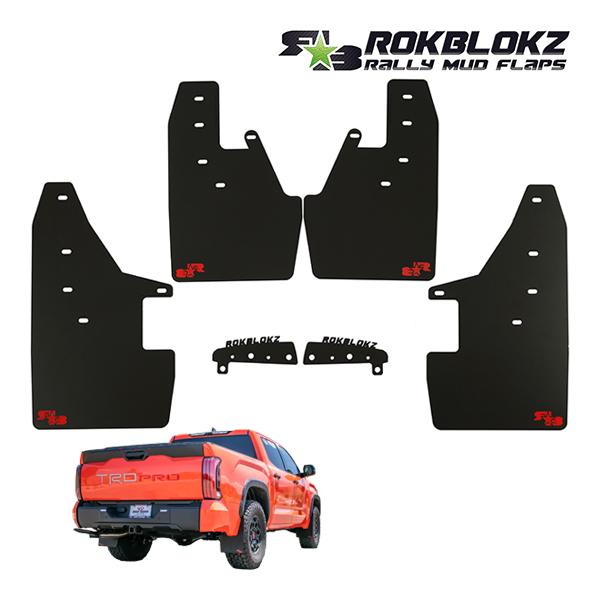 ROKBLOKZ 正規品 マッドフラップ 泥除け マッドガード ブラック 1台分 4枚セット レッド...