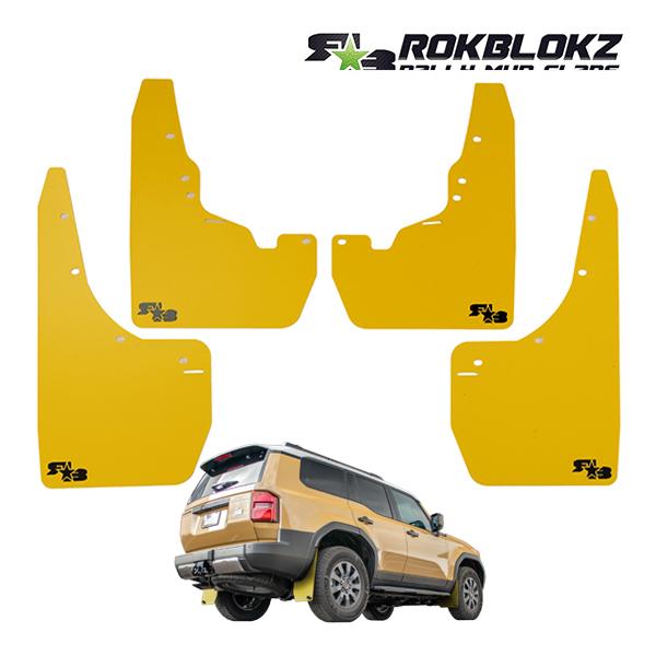 ROKBLOKZ 正規品 マッドフラップ 泥除け マッドガード イエロー 1台分 4枚セット ブラッ...