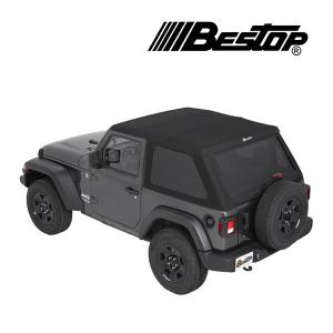 BESTOP 正規品 ジープ JEEP JLラングラー 2ドア Trektop Slantback ソフトトップ 幌 折り畳み式 ブラックツイル ポリコットン 5686217