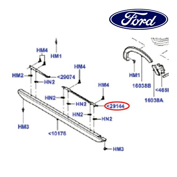 フォード純正 サイドステップ モールリテーナー 左側 LH 運転席側 フロント 7L2Z782914...