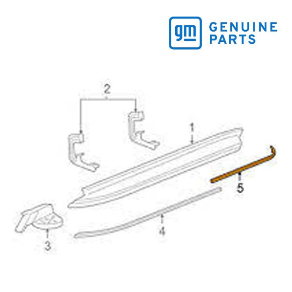 GM純正 サイドステップ ランニングボード モール リア 左側 運転席側 LH 15914686 0...