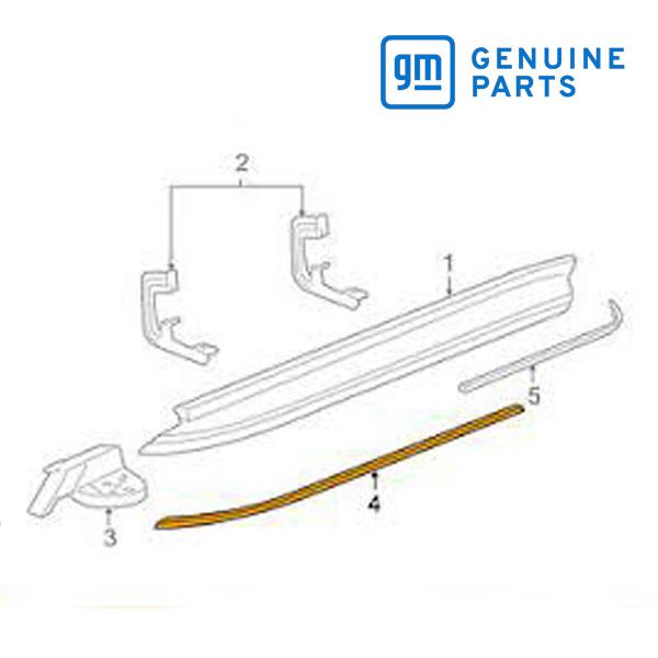 GM純正 サイドステップ ランニングボード モール フロント 左側 運転席側 LH 15914682...