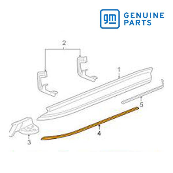 GM純正 サイドステップ ランニングボード モール フロント 右側 助手席側 RH 15914683...