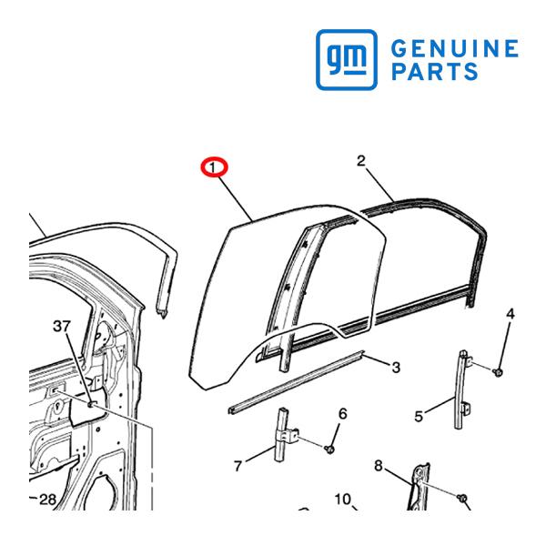 GM純正 フロント ドアガラス 左側 運転席側 LH 15140731 07-10y エスカレード/...