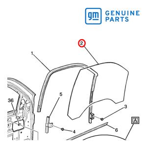 GM純正 フロントガラス モール 左・サバーバン タホ エスカレード