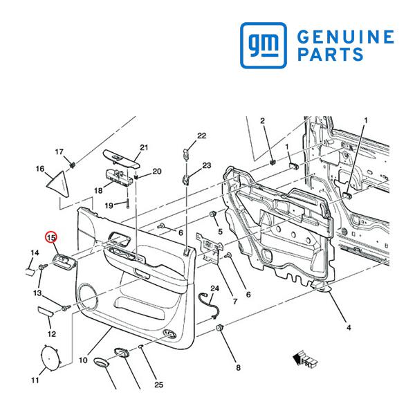 GM純正 ドア インナー ハンドル 右側 助手席側 RH 22855647 09-13y エスカレー...