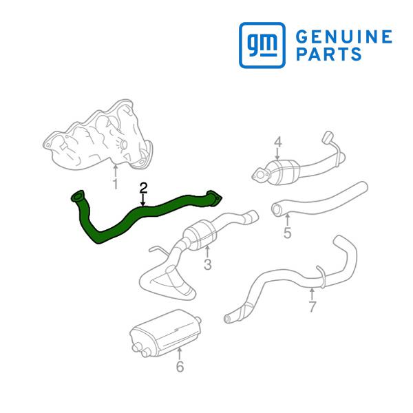 GM純正 キャタリック コンバーター フロント エキゾースト パイプ 右側 RH 10395213 ...