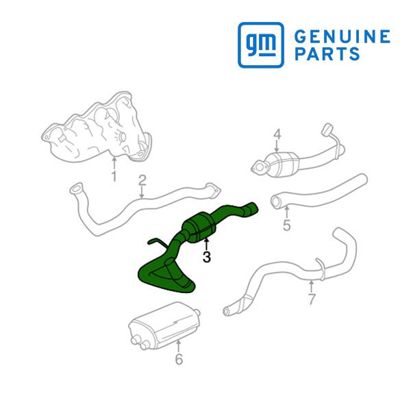 GM純正 キャタリック コンバーター フロント エキゾースト パイプ 左側 LH 10395214 ...
