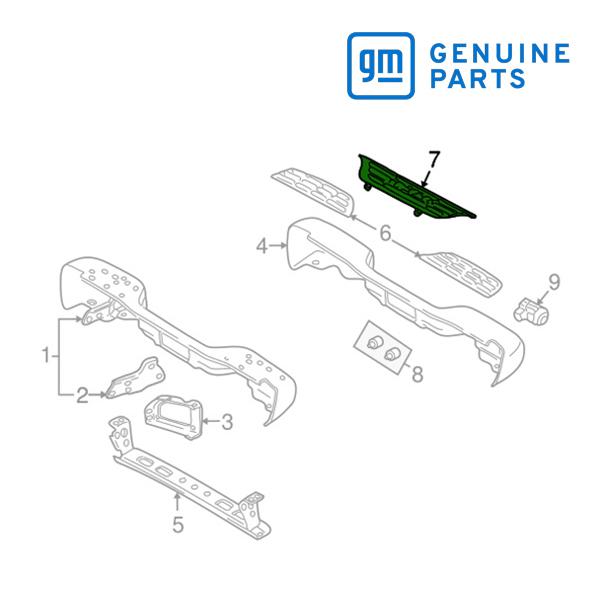 GM純正 リア バンパー ステップ パッド センター 15080820 02-05y エスカレード/...