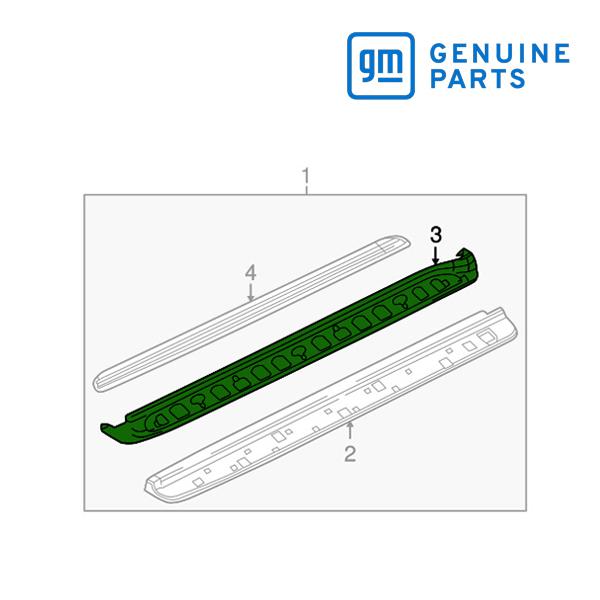 GM純正 サイドステップ ランニングボード パッド 右側 助手席側 RH 15751762 03-0...