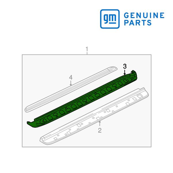 GM純正 サイドステップ ランニングボード パッド 左側 運転席側 LH 15751763 03-0...