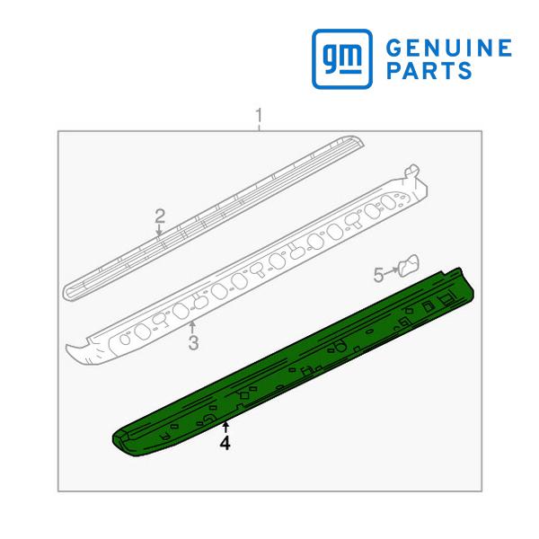 GM純正 サイドステップ ランニングボード サポート 左側 運転席側 LH 12477823 03-...