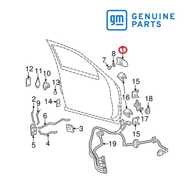 GM純正 フロントドア アウターハンドル 右側 助手席側 RH 15074057 02-05y エス...