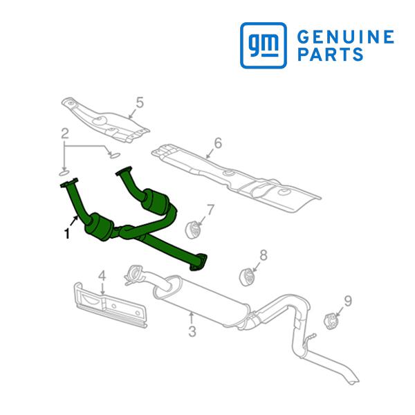 GM純正 03-04y トレイルブレイザーEXT用 キャタリック コンバーター 触媒 キャタライザー...