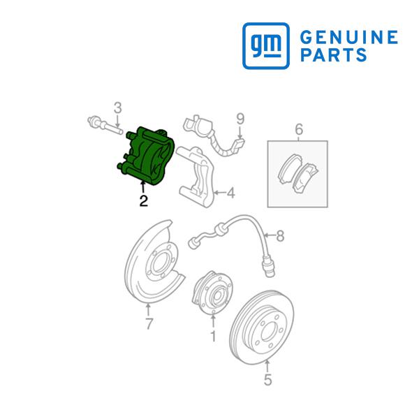 GM純正 02-05y トレイルブレイザー トレイルブレイザーEXT用 ブレーキ キャリパー フロン...